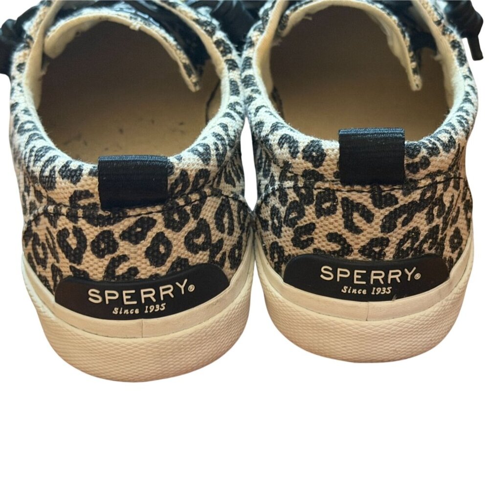 Sperry Pier Wave LTT Womens Canvas Sneakers-Leopard Print-7-GUC - Picture 3 of 7